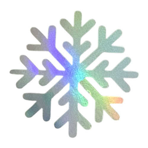 Aplique frozen (floco de neve prata holográfico)