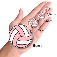 Aplique volei bola rosa