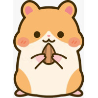 Aplique hamster amendoa