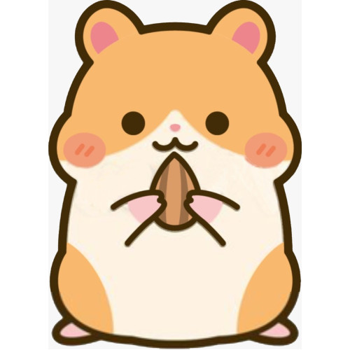 Aplique hamster amendoa