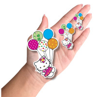 Aplique Hello Kitty rosa balões