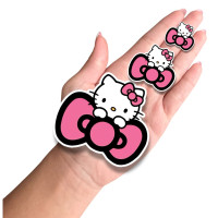 Aplique Hello Kitty rosa laço