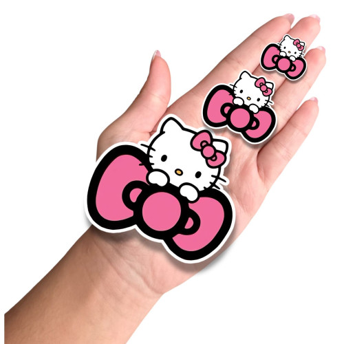 Aplique Hello Kitty rosa laço Aplique Hello Kitty rosa laço