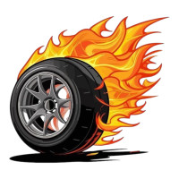Aplique Hotwheels pneu fogo