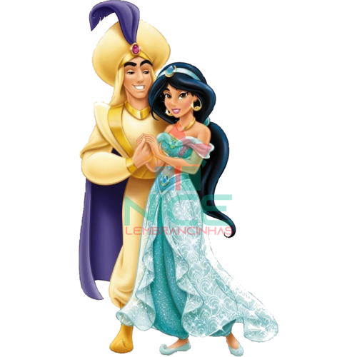 Aplique Princesa Jasmine e Aladin