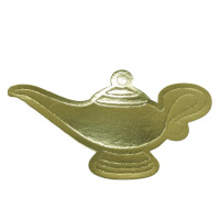 Aplique Lâmpada Laminado Dourado