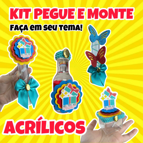 Kit Pegue e Monte Acrílicos