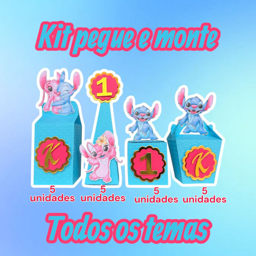 Kit Pegue e Monte temas 20 peças
