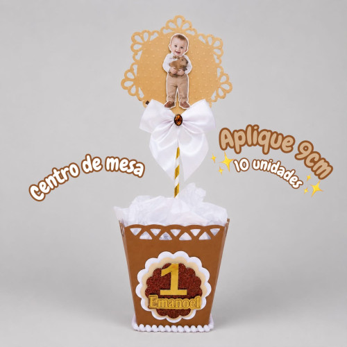 Kit Pegue e Monte cachepot luxo mascote aplique 9cm 10unidades Kit Pegue e Monte cachepot luxo mascote aplique 9cm 10unidades