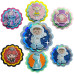 Kit tag 3D com glitter e aplique tema 7cm 10 unidades para montar qualquer tema
