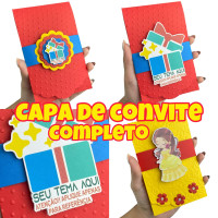 Kit pegue e monte Capa de convite