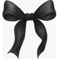 Aplique laço aesthetic preto