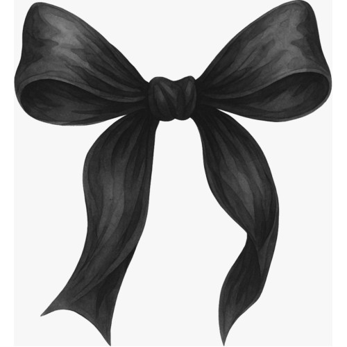 Aplique laço aesthetic preto