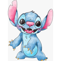 Aplique Stitch aquarela