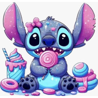 Aplique Stitch Ice cream (Doces)
