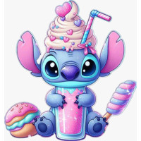 Aplique Stitch Ice cream (Sorvete)