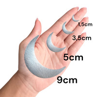 Aplique Lua laminado prata Aplique Lua laminado prata