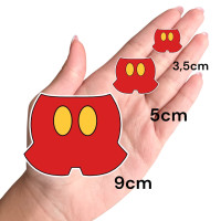 Aplique Mickey short vermelho Aplique Mickey short vermelho