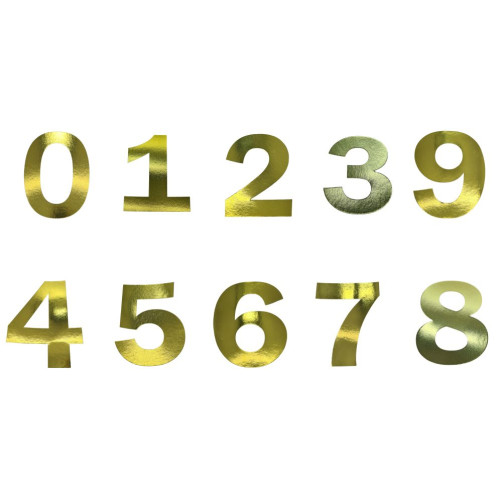 Aplique Número dourado 3,5cm 