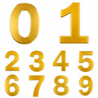 Aplique Número dourado 9cm 5unidades Aplique Número dourado 9cm 5unidades