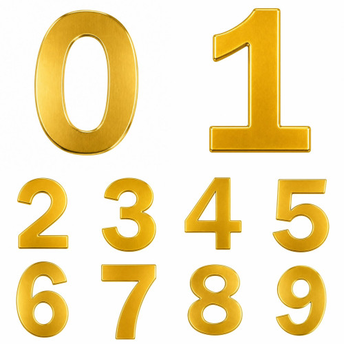 Aplique Número dourado 9cm 5unidades
