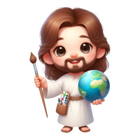 Aplique Jesus pintor Jesus 02