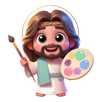 Aplique Jesus pintor Jesus 01