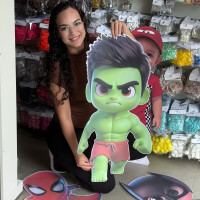 Big aplique 80cm de papel fosco personagens para decoração 180g  