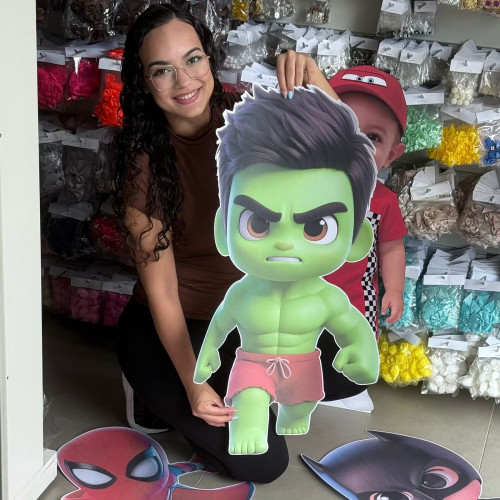 Big aplique 80cm de papel fosco personagens para decoração 180g  