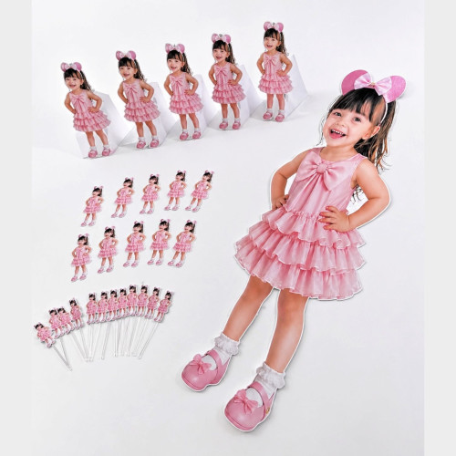 Combo aplique mascote de papel 26 peças  