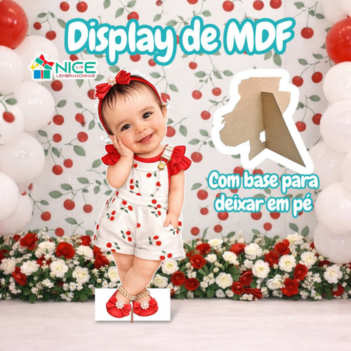 Display de chão personalizado 80cm para festa infantil - MDF premium impressão fotográfica
