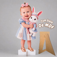 Display de chão personalizado 80cm para festa infantil - MDF premium impressão fotográfica