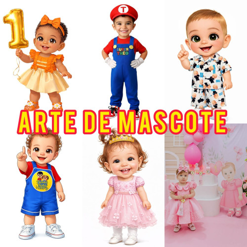 Arte mascote desenho personalizado