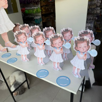 Mini display mascote de mesa papel offset 180g personalizado 27cm 5 unidades