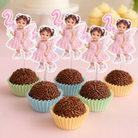 Topper de docinho personalizado mascotinho 10 unidades