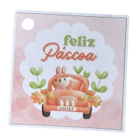 Páscoa tag Feliz páscoa quadrada
