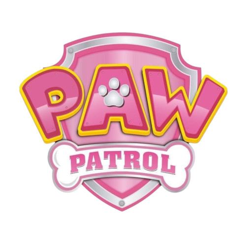 Aplique Patrulha canina logo rosa