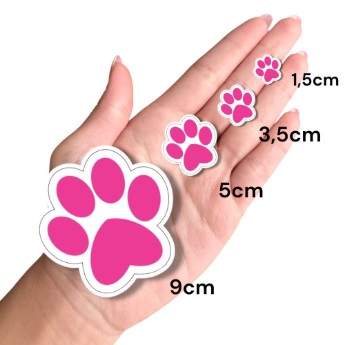 Aplique Patrulha canina patinha rosa