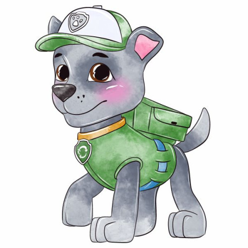 Aplique Patrulha aquarela (Rocky)