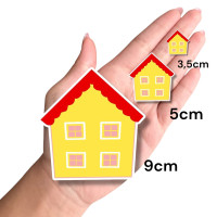 Aplique Peppa Pig casa amarela