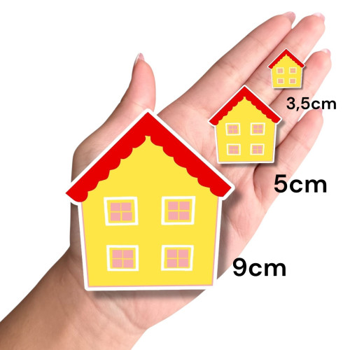 Aplique Peppa Pig casa amarela