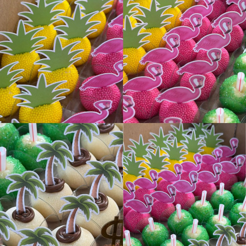 Aplique flamingo para docinho 3,5cm 10 unidades