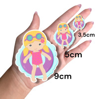 Aplique pool party menina loira Aplique pool party menina loira