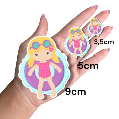 Aplique pool party  menina loira