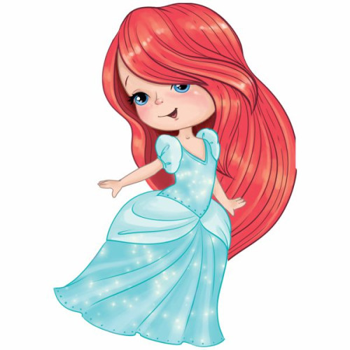 Aplique Princesa Ariel aquarela