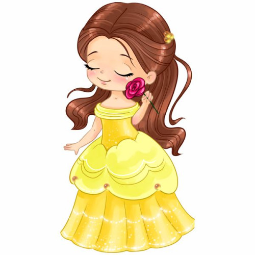 Aplique Princesa Bela Aquarela