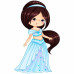 Aplique Princesa Jasmine Aquarela