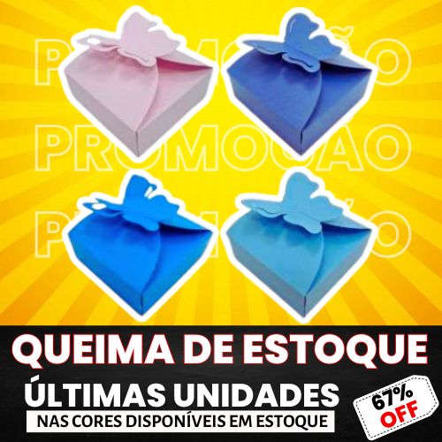 PROMOÇÃO Caixa borboleta baixa C/10