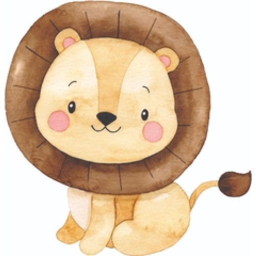 Safari aquarela leão (1 a 10un)