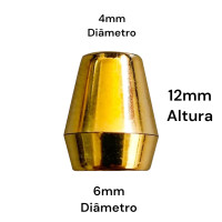 Pés Saltinhos Para Caixas Dourado 12mm (20un)